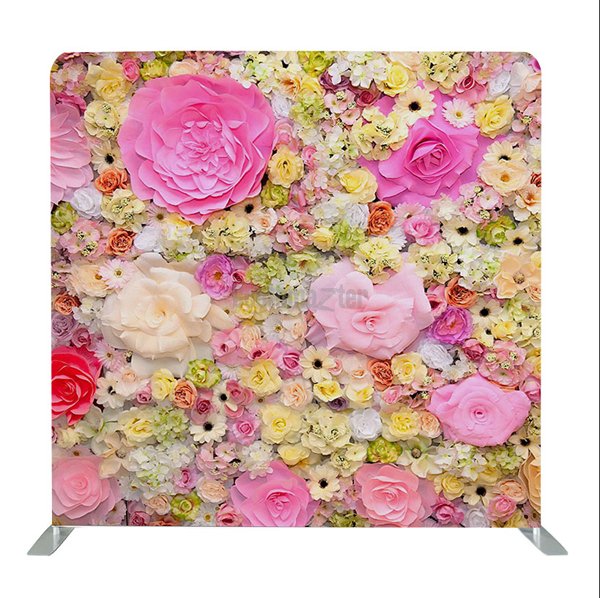 8ft x 8ft Wedding Flower Pillow Tension Fabric Backdrop Only