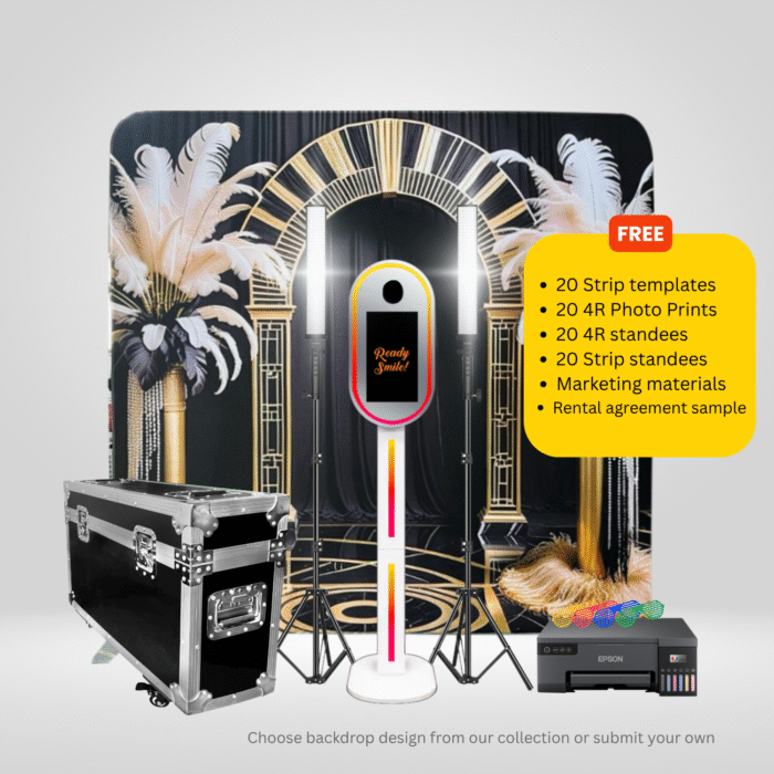 PREMIUM: Oval Mirror LED Photo Booth Complete System