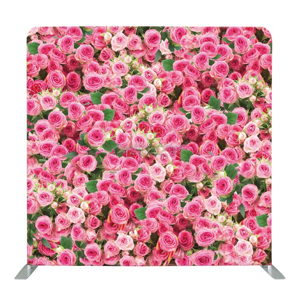 8ft x 8ft Pink Flower Wedding Party Pillow Tension Fabric Backdrop Only