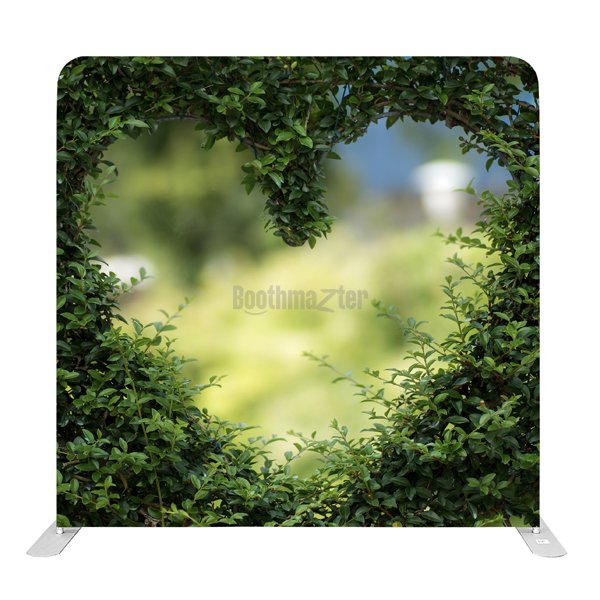 8ft x 8ft Green Heart Pillow Tension Fabric Backdrop Only