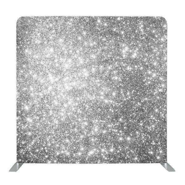 8ft x 8ft Silver Glitter Pillow Tension Fabric Backdrop Only