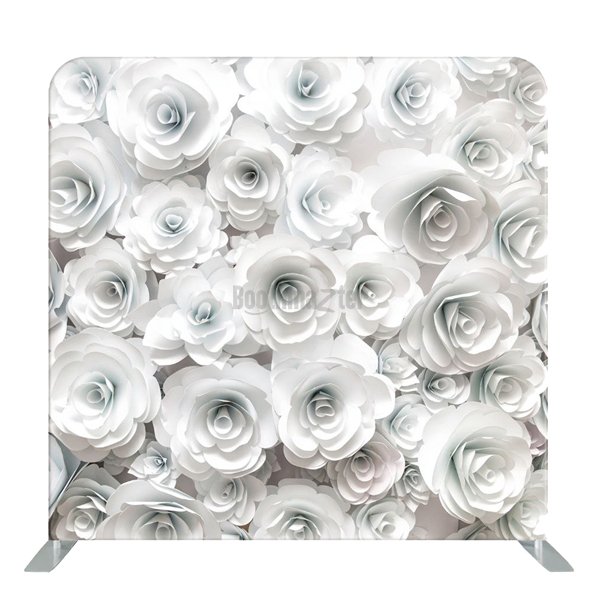 8ft x 8ft Paper Flower Wedding Party Pillow Tension Fabric Backdrop Only