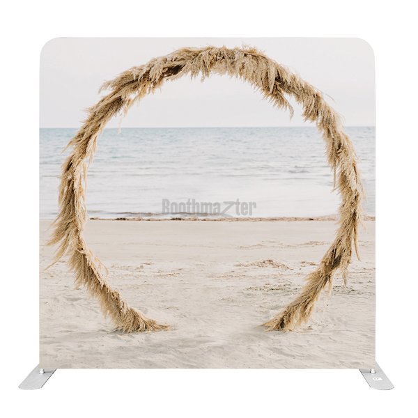 8ft x 8ft Round Rustic Arch Tension Fabric Backdrop Only