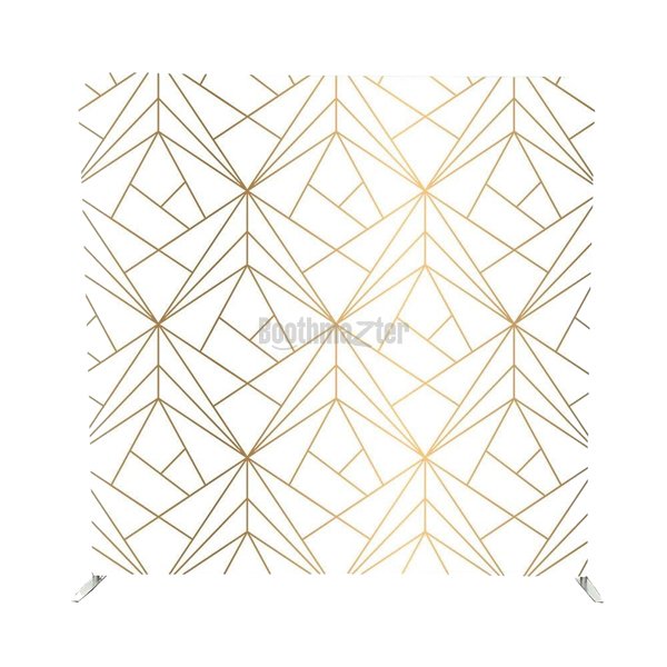 8ft x 8ft White Gold Polygon Pillow Tension Fabric Backdrop Only