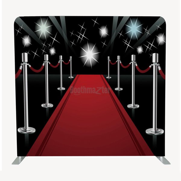 8ft x 8ft Red Carpet Pillow Tension Fabric Backdrop Only