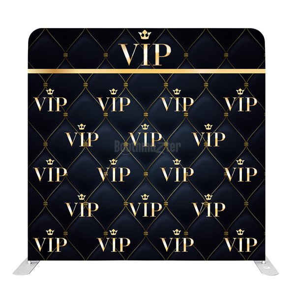 8ft x 8ft Navy Blue Leather VIP Pillow Tension Fabric Backdrop Only