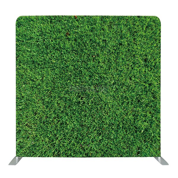 8ft x 8ft Green Grass Wedding Party Pillow Tension Fabric Backdrop Only